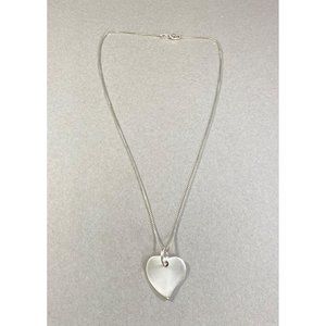 925 Italy Heart Necklace Chain Link Love Fine